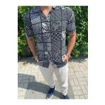 MAGICALFASHION Erkek Oversize Viskon Gömlek