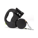 Magiceham Sanlindou Pet Double Head Traktor, Biri Işık ile Iki Otomatik Geri Çekilebilir Tasma Için (Yurt Dışından) - Bordo - Siyah