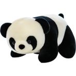 Magiceham Sevimli Dev Panda Bebek Peluş Oyuncak Simülasyon Parti Tarzı Panda Bebek Yastık Yastık Zemin Durak Dekorasyon Logo Ekleyebilirsiniz (Yurt Dışından) - Beyaz - Gümüş