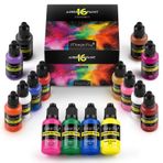 Magicfly Airbrush Boya, 16 Renk Akrilik Airbrush Boya Seti (30 ml/1 oz), Püskürtmeye Hazır, Opak ve Neon Renkler, Su Bazlı, Yeni Başlayanlar, Hobi ve Sanatçılar için Premium Kit