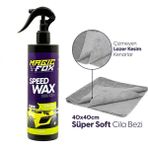 MagicFox Seramik Katkılı Hızlı Cila ve Gri Mikrofiber Cila Bezi