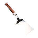 MAGICLULU 1 Adet Paslanmaz Çelik Pizza Spatula Çelik Spatula Oluklu Aşçı Biftek Spatula Mutfak Aleti Teppanyaki Pişirme Aracı Paslanmaz Çelik Pişirme Spatulası Biftek Kürek Kayıt Gümüş