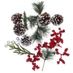 MAGICLULU 1 Takım Noel Simülasyon Berry Dekorasyon Noel Vazo Dolgu Yüzen Mum Dekorasyon