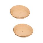 MAGICLULU 2 Set Hava Fritözü Pişirme Kapları Kağıt Tepsisi Yapışmaz Isıya Dayanıklı Kullanımı Kolay Patates Kızartması Tavuk Kanatları 50 Adet * 2