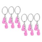 MAGICLULU 6 Adet Boks Eldiveni Kolye Mini Boks Eldiveni Spor Partisi Iyilik Çanta Takılar Kolye Spor Anahtarlık Anahtar Yüzük Kolye Mini Kolye Anahtarlık Takım Anahtarlık Pembe Çinko Alaşım