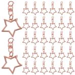 MAGICLULU 60 Pentagram Metal Anahtarlık Tokası Seti Istakoz Tokalı Kendin Yap Yıldız Şekilli Anahtarlık Klipsleri Gül Altın