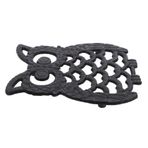 MAGICLULU Dekoratif Metal Trivet Dökme Demir Baykuş Trivet Mutfak Tezgahı Veya Yemek Masası Için Isıya Dayanıklı Ve Haşlanma Önleyici Ped Vintage Stil Metal Tencere Nihalesi