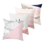 MAGICLULU Polyester Kanepe Yastık Kılıfı Seti 4lü Şık Baskılı Yastık Kılıfları Oturma Odası İçin Basit Yastık Kılıfı