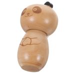 MAGICLULU Yaratıcı kürdan tüpü kedi kürdan kutusu sevimli karikatür ahşap süsler çok fonksiyonlu saklama kutusu (küçük turuncu kulaklı kedi) karikatür kürdan kavanoz