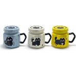 Magicool 3D Kedi Figürlü Kapaklı Kupa Bardak ALK5034 - Belirtilmemiş - Renkli