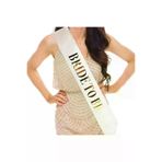 magicool tahtajaleulora12424242171711 Altın Renk Yazılı Bride To Be Simli Kuşak Kemer