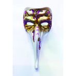 magicool tahtajaleulora12424242604611 Fuşya Renk İşlemeli Seramik Venedik Uzun Maske Magnet