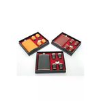 magicool tahtajaleulora12424243448411 Paslanmaz Çelik 4 Shot Bardaklı Derili Matara Seti Model 1