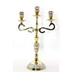 magicool tahtajaleulora12424244231411 Pirinç Sedefli 3'lü Şamdan Model 3