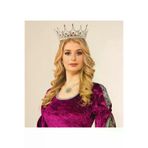 magicool tahtajaleulora12424245151211 Taşlı Rönesans Kraliyet Gümüş Renk Kraliçe Tacı