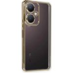 Magicool Vivo Y27 Kılıf Razer Lensli Silikon - Gold