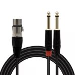 Magicvoice Ld369a 10 Metre Canon Xlr Dişi - 2X6.35mm Mono Erkek Jak Ses Sinyali Splitter Kablosu