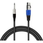 Magicvoice LD379 Xlr Canon Dişi - 6.3 mm Mono Erkek 1 Metre Kablo - Siyah