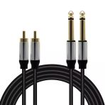 Magicvoice Ld398 2X 6.3 Mm Mono Erkek - 2X Rca Erkek 5 Metre Kablo