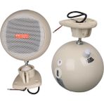 Magicvoice Mv-12 7.5 cm 20 Watt Komütatörlü Hat Trafolu Krem Beyazı Sütun Sarkık Hoparlör (2'li Takım) - Siyah