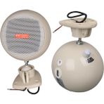 Magicvoice Mv-12 7.5 cm 20 Watt Komütatörlü Hat Trafolu Sütun Sarkık Hoparlör 2'li Okul Cami Konferans Salonu Hoparlörü - Krem Rengi