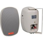 Magicvoice Mv-22 12 cm 40 Watt Komütatörlü Hat Trafolu Krem Beyaz Sütun Hoparlör (2'li Takım) - Siyah