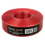 Magicvoice Mv-29553 2X0.50 mm Siyah Şeffaf Kırmızı Çizgili 100 mt Cca Hoparlör Kablosu