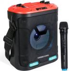 Magicvoice MV-6005 30 Watt VHF El Mikrofonlu USB-SD-Bluetooth Işıklı Taşınabilir Şarjlı Seyyar Anfi