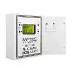 Magicvoice Mv-Cc2000 Usb Duvar Tipi Programlı 20 Adet Mp3 Formatı Zil / İstiklal Marşlı Akıllı Dijital Okul Saati (Çan T