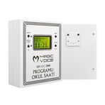 Magicvoice MV-CC2000 USB Duvar Tipi Programlı 20 Adet MP3 Formatı Zil / İstiklal Marşlı Akıllı Dijital Okul Saati (Çan Takılabilir)