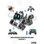 Magicway Bilekten Kontrol 8 Teker Buharlı Şarjlı Köpek Robot Araba Müzikli ve Led Işık Kumandalı Robot Köpek