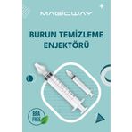 Magicway Burun Yıkama Kiti 2 Adet Bebek Burun Temizleme Silikonu Nazal Yıkama Burun Aspiratörü Enjektör Ve Uç