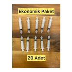 Magicway Burun Yıkama Kiti 20 Adet Şırıngalı Burun Aspiratörü Bebek Burun Temizleme Aparatı 20X Silikon Uç