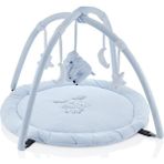 Magicway Fil Desenli Mavi Oyuncaklı Yumuşak Pamuklı Oyun Halısı Yenidoğan Bebek Aktivite Oyun Matı -Babyjeemm - 65 x 65 cm - Bebek Mavisi