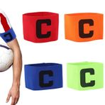 MagiSel 4 adet kaptan bandı, futbol bilekliği, ayarlanabilir kaptan bilekliği, çok renkli, elastik, kaptan bilekliği, cırt cırtlı bileklik, futbol, kaptan bağı, çocuklar, yetişkinler ve gençler için, birçok