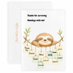 MAGJUCHE Thank You Card for Work Bestie - Zarif Mum Mühür ve Zarf, 300 gsm Kağıt, Canlı 600 DPI Baskı, 13,7 x 18 cm, Tembel Tasarım