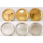 Maglor 3'lü Gold + 3'lü Gümüş Paslanmaz Çelik Yuvarlak Çay Kahve Pasta Servis Tepsisi