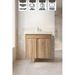 Magma Sonomo 50 Cm, Lavabolu Alt Banyo Dolabı, Kapaklı Banyo Dolabı, Seramik Lavabo Dahil Sonomo Mdf