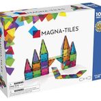 Magna-Tiles Magna Tiles 100 parçalı set Clear Colours, farklı, manyetik 3D yapı taşları, net renklerde, eğlenceli öğrenmeyi teşvik eder, Moose Toys çok renkli
