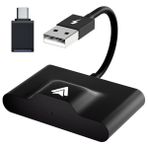 Magne Ally Usb+Type-C Android Kablosuz Carplay Adaptör Çevirici - Youtube Netflix Tiktok - TGR2004-2372 - Beyaz