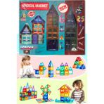 Magnescape Magnetic Tiles Mıknatıslı 3D Yapı Oyuncağı Seti - 54 Parça