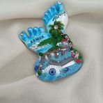 Magnet Ayak Parmak Palmiye Nazar Göz Boncuk Taşlı Mıknatıslı Buzdolabı Süsü