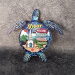 Magnet Kaplumbağa Caretta Hayvan Buzdolabı Süsü Ahşap Magnet Mıknatıslı Hediyelik Eşya