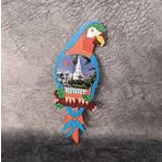 Magnet Papağan Kuş Hayvan Buzdolabı Süsü Ahşap Magnet Mıknatıslı