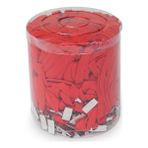 Magnetek Inox Kırmızı Klipsli Yaka Kartı İpi 50 Adet Şık Görünüm Sağlayan Metal Klipsli 7682