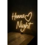 Magnetfoto Henna Night Kalp Figürlü Led Neon Dekor Tabela