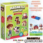 Magnetli Çiftlik Seti - Magnetli Farm Set - Magical Magnet - Çiftlik Oyunu - Hayvanlı Magnetler - H - Pembe