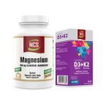 Magnezyum Elementleri Magnesium Malat Glisinat Taurat 90 Tablet+Vitamin D3 K2 20 ml