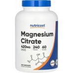 Magnezyum Sitrat, 420 Mg, 240 Kapsül - Aromasız