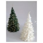 Magno Candles Dekoratif Hediyelik 2'li Çam Ağacı Mum Seti, Yeşil, Beyaz Kokulu Mum Yılbaşı Hediye Pine Tree Candle - 1 Adet